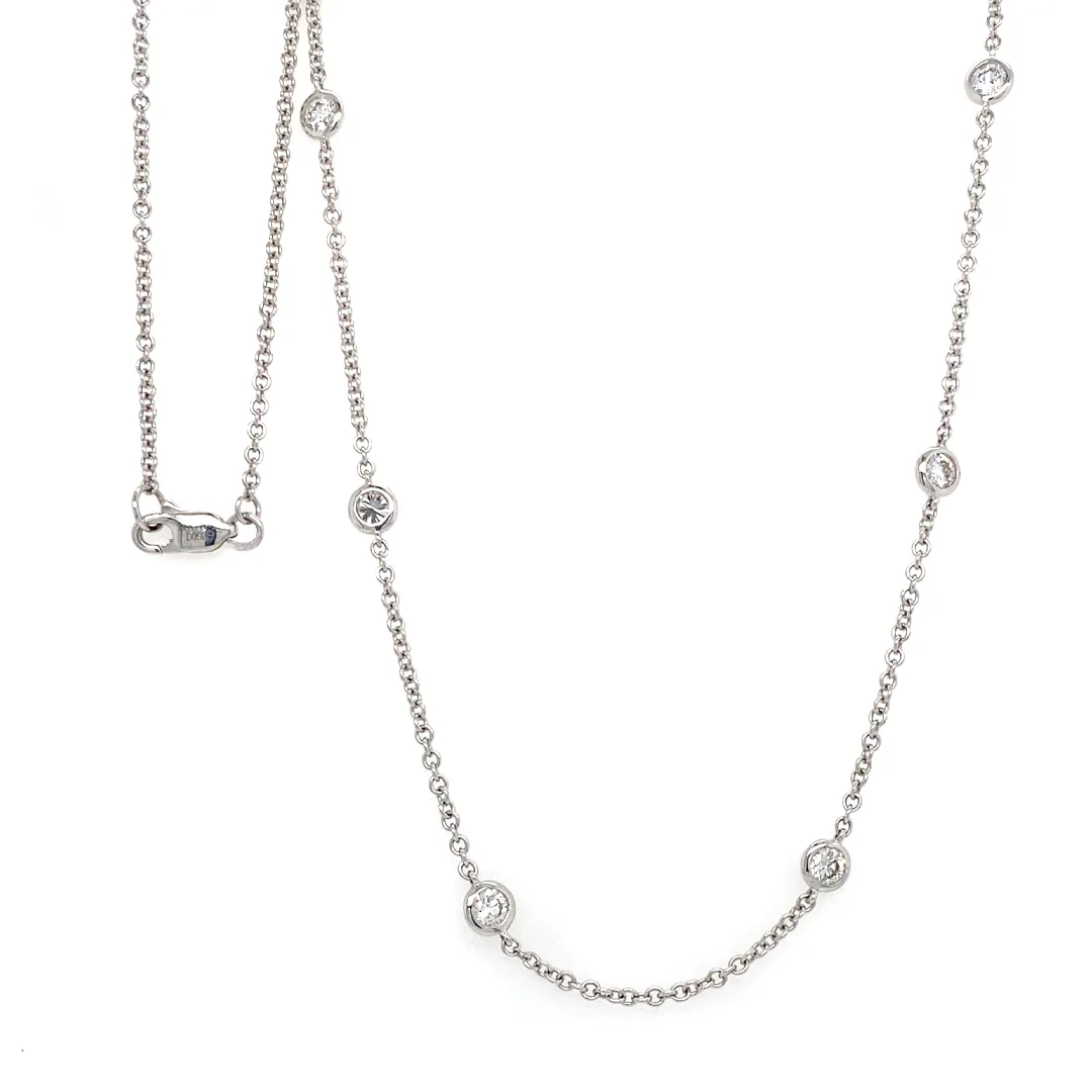 18K White Gold Diamond Necklace
