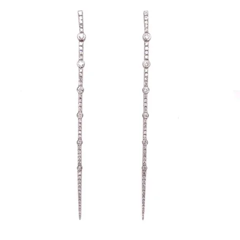 18K White Gold Diamond Earrings