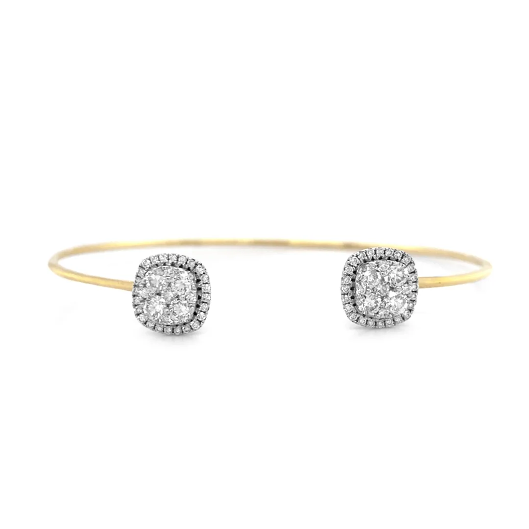 18K White Gold Diamond Bangle