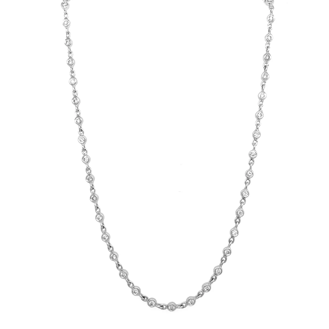18K White Gold Diamond Necklace
