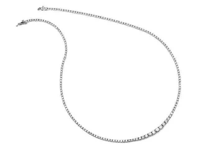 18K White Gold Diamond Necklace