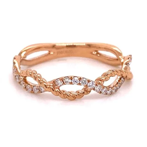 18K Rose Gold Diamond Band
