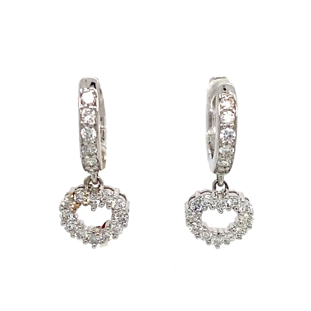 18K White Gold Diamond Earrings