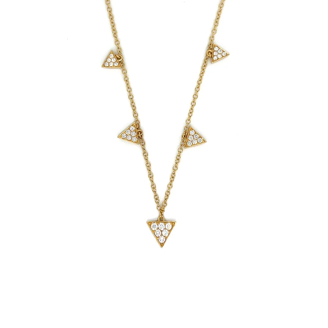 18K Yellow Gold Diamond Necklace
