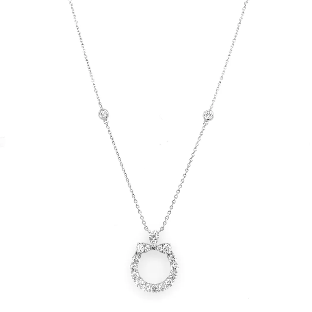 18K White Gold Diamond Necklace