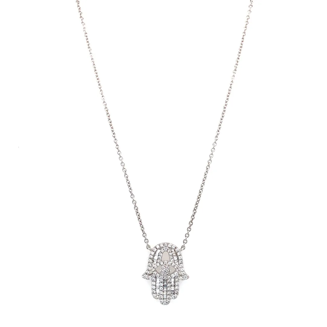 18K White Gold Diamond Necklace