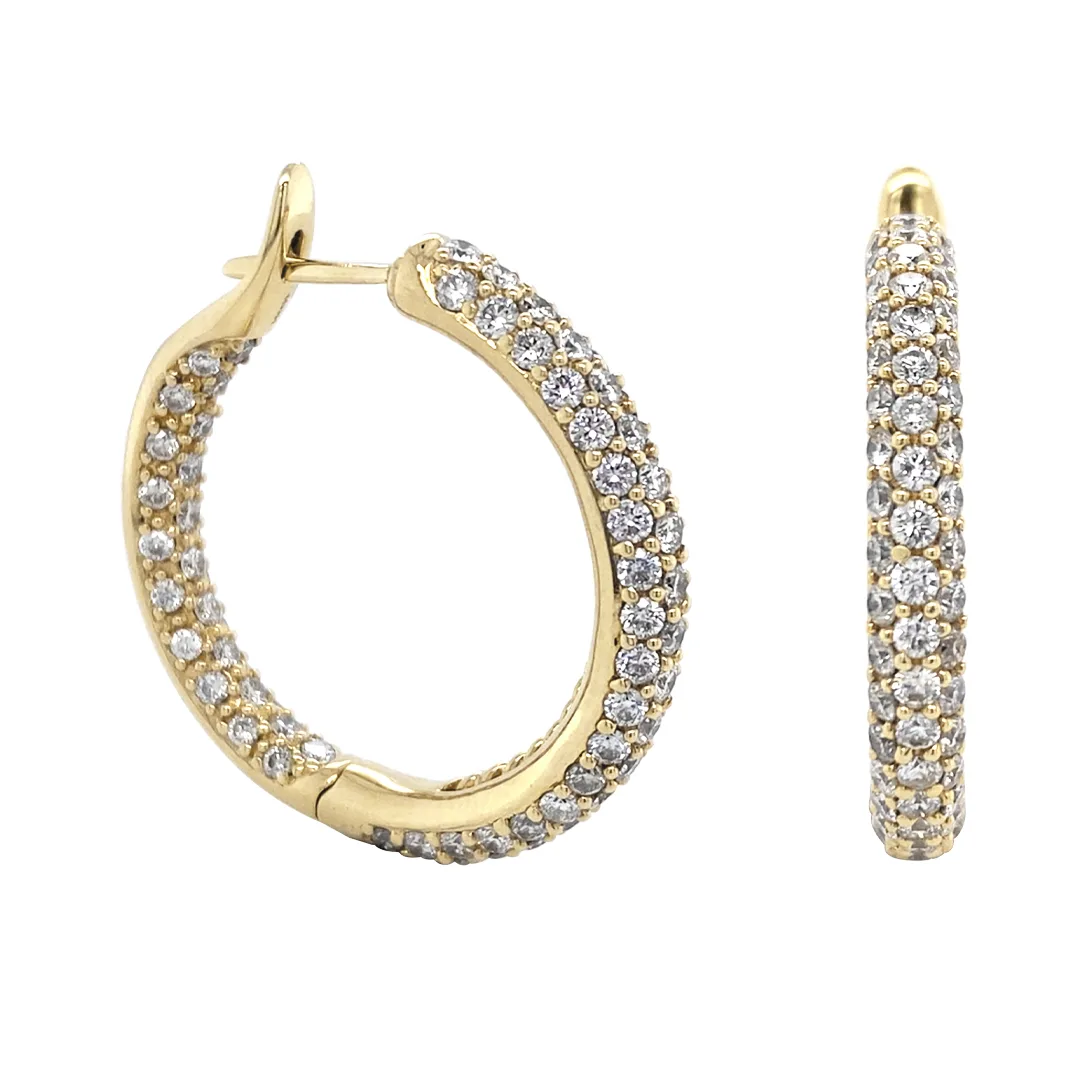 18K Yellow Gold Hoop Earrings