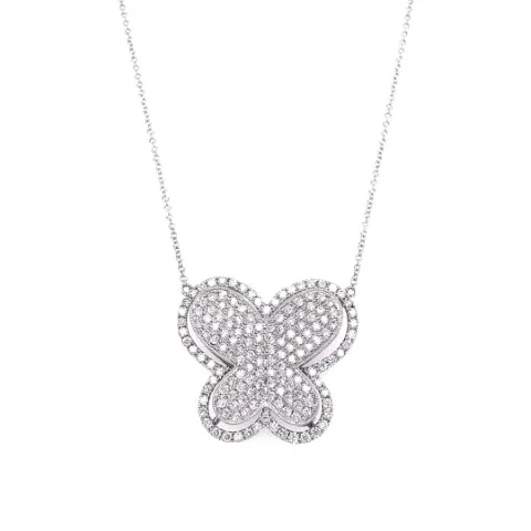 18K White Gold Diamond Necklace