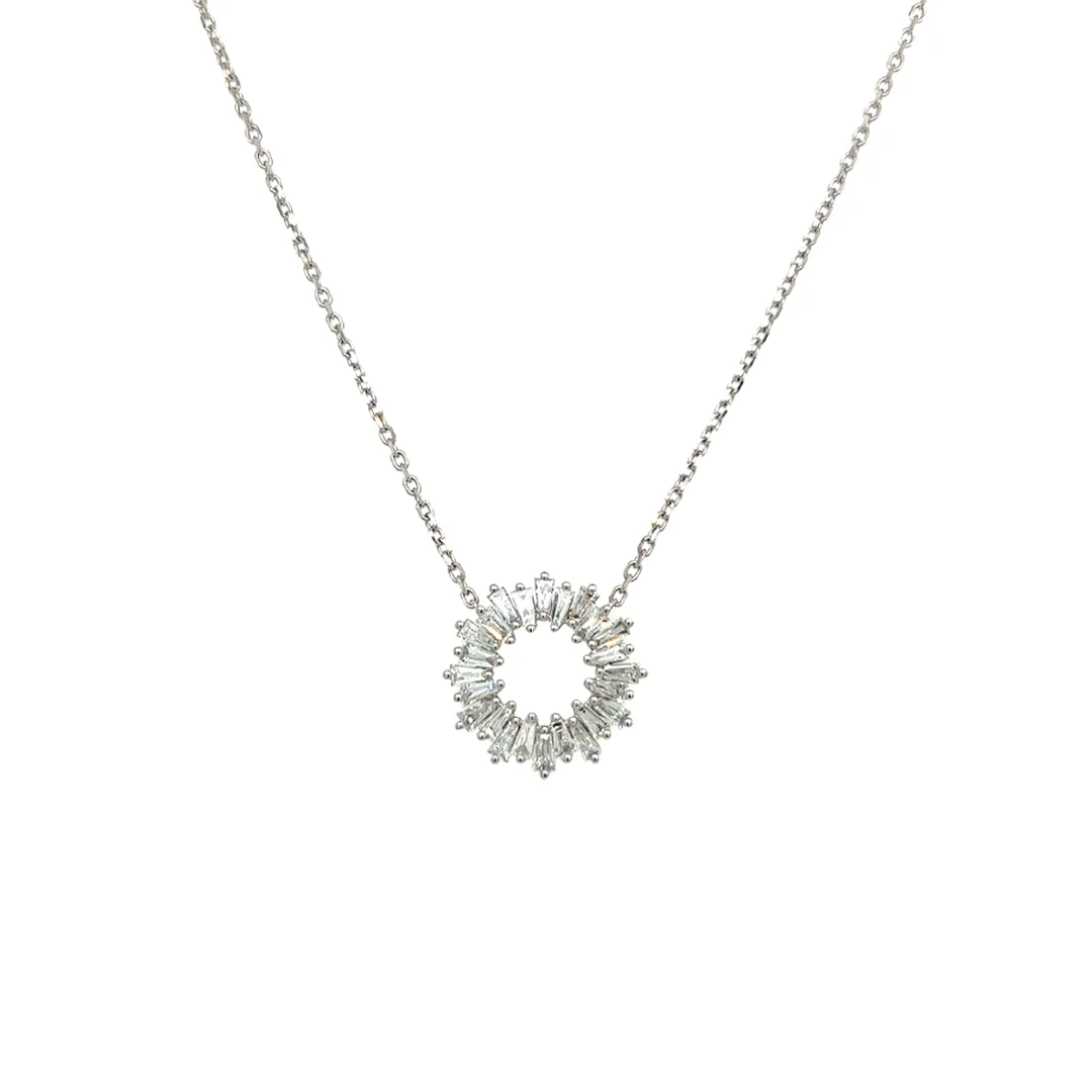 18K White Gold Diamond Necklace