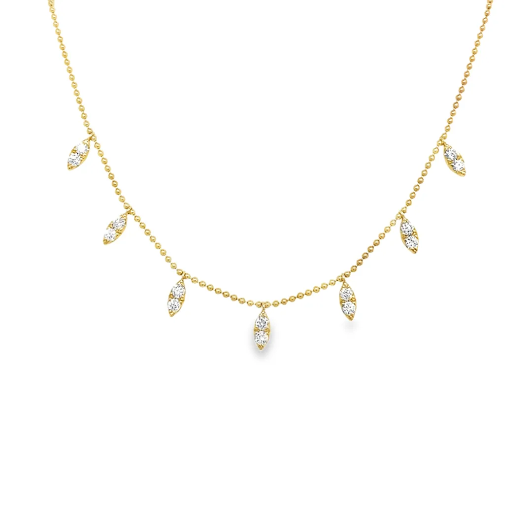 14K Yellow Gold Diamond Necklace