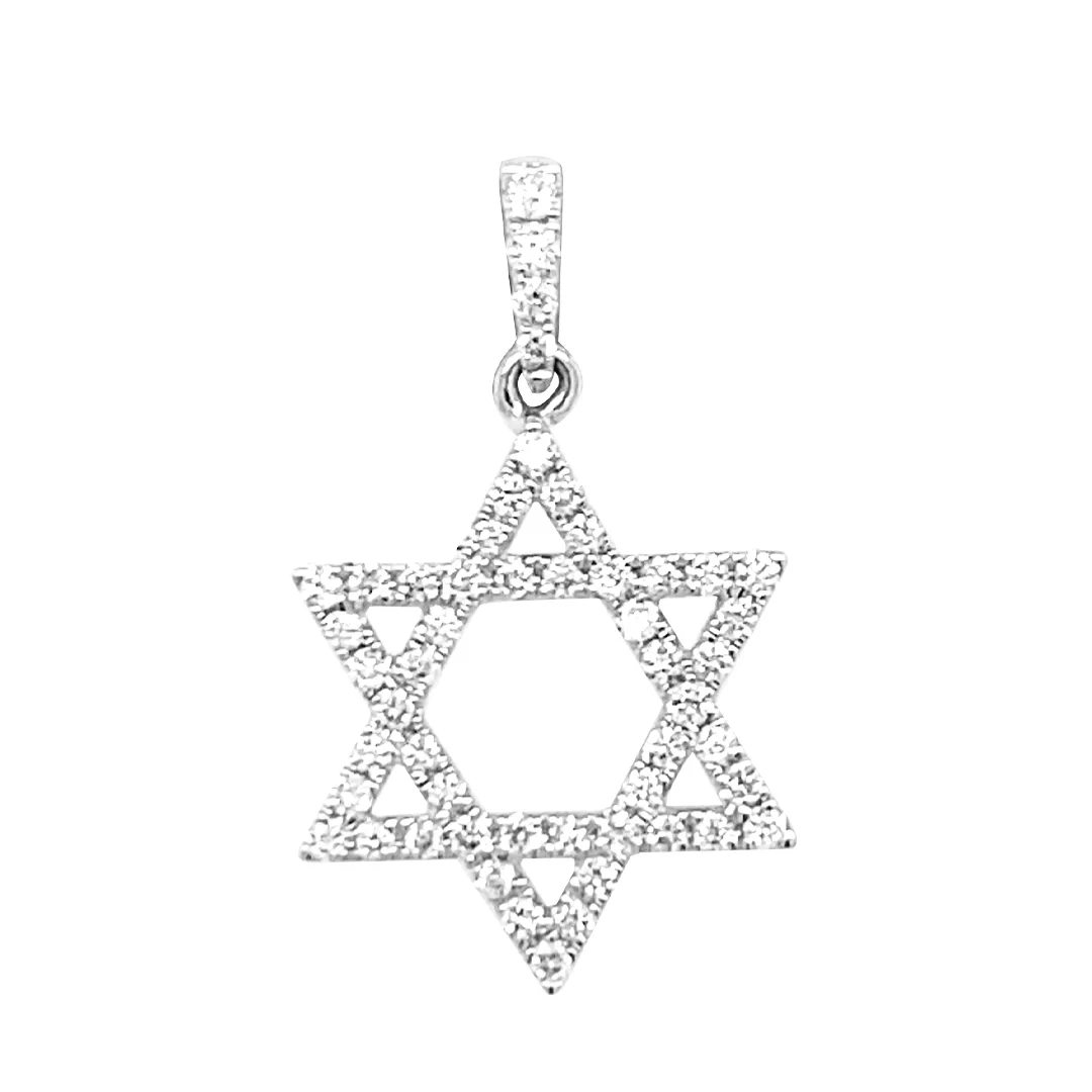 18K White Gold Diamond Pendant