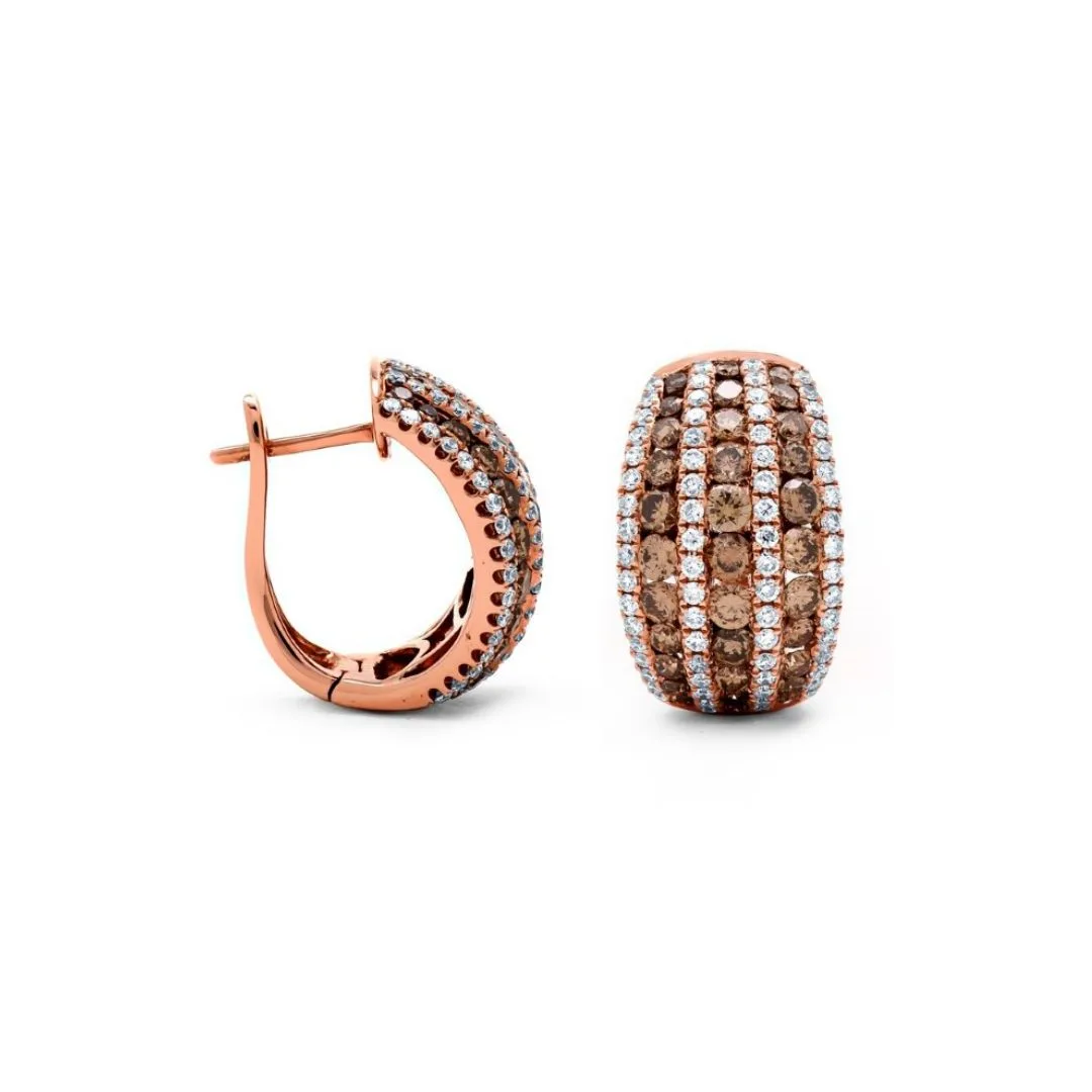 18K Rose Gold Huggie Earrings