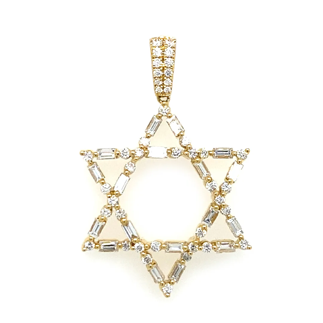 18K Yellow Gold Diamond Pendant