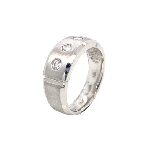 14K White Gold Diamond Men’s Ring