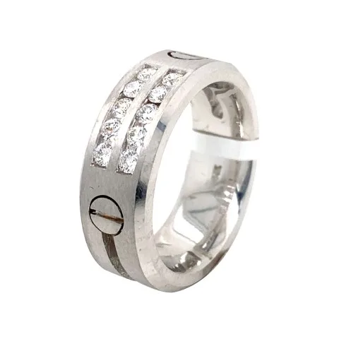 14K White Gold Diamond Men’s Ring