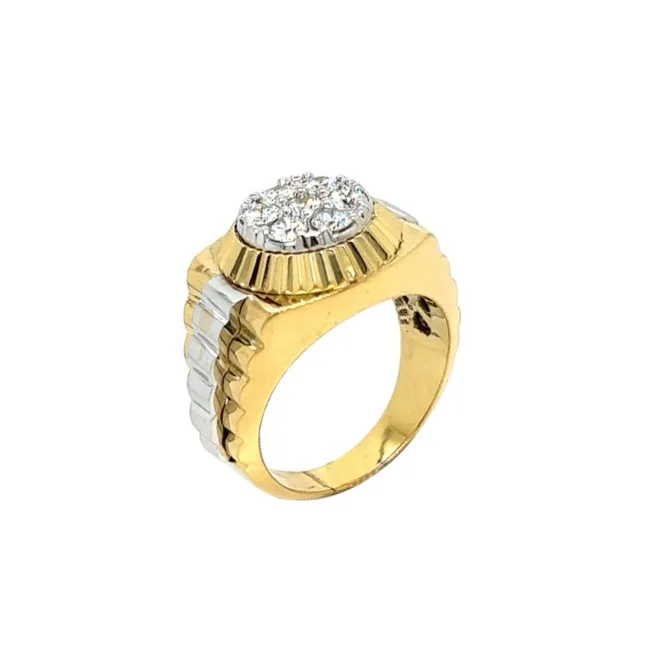 18K Two-Tone Diamond Men’s Ring