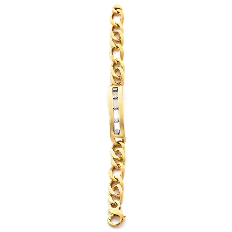 18K Yellow Gold Diamond Men’s Bracelet