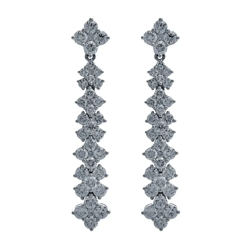 18K White Gold Diamond Earrings