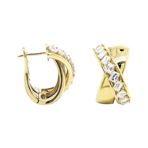 18K Yellow Gold Huggie Earrings