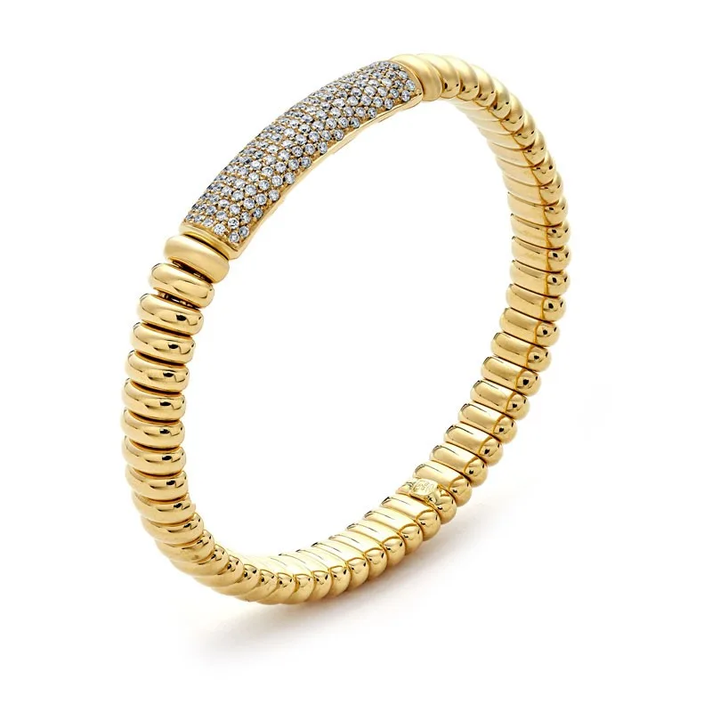 18K Yellow Gold Diamond Bangle
