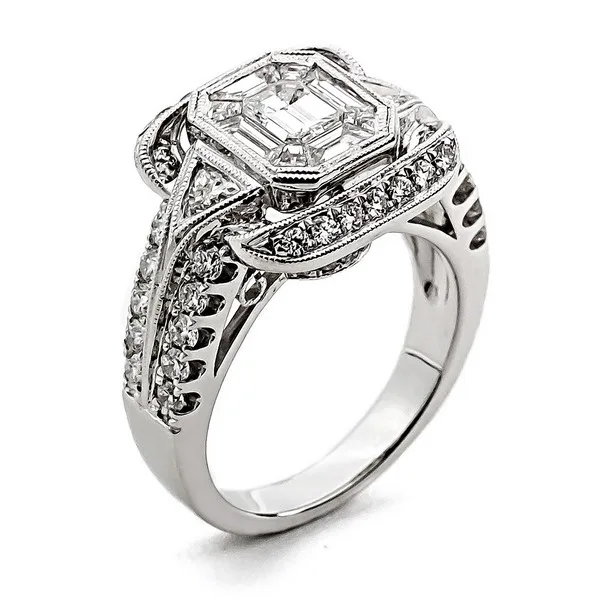 18K White Gold Diamond Ring