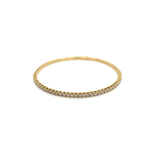 18K Yellow Gold Diamond Bangle