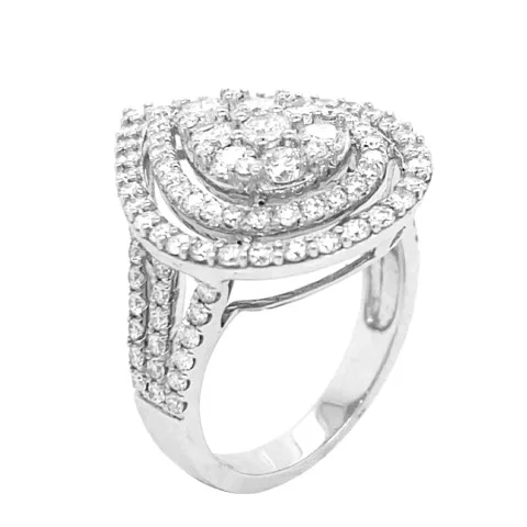18K White Gold Diamond Ring
