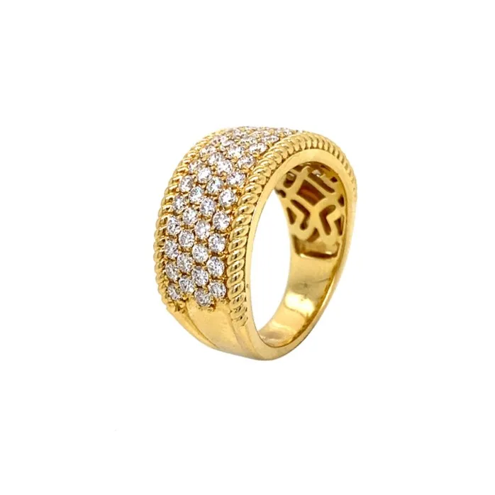 18K Yellow Gold Diamond Band