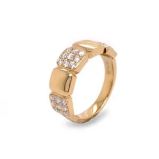 18K Yellow Gold Diamond Band