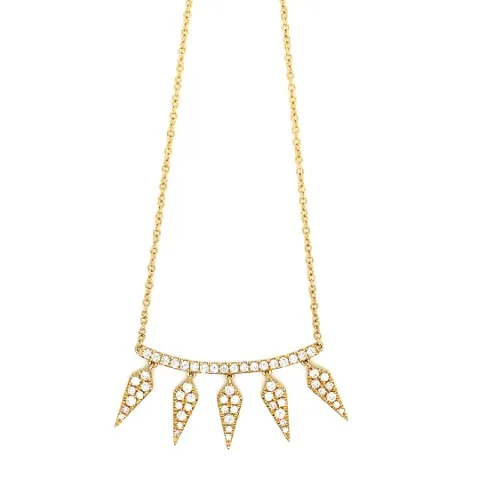 18K Yellow Gold Diamond Necklace