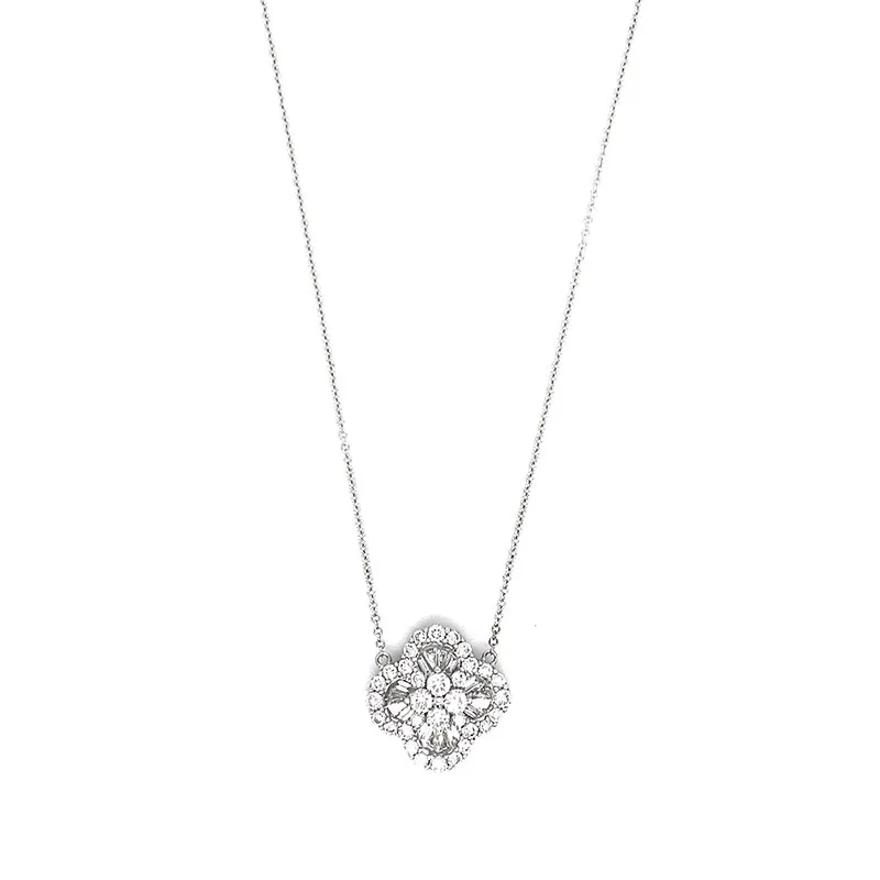 18K White Gold Diamond Necklace