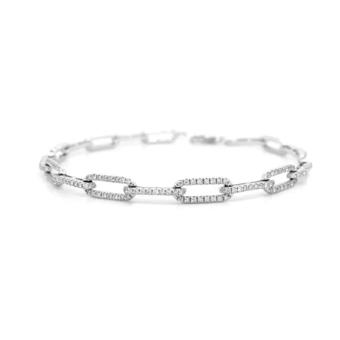 18K White Gold Diamond Bracelet