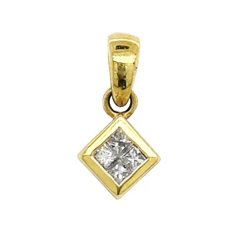 18K Yellow Gold Diamond Pendant