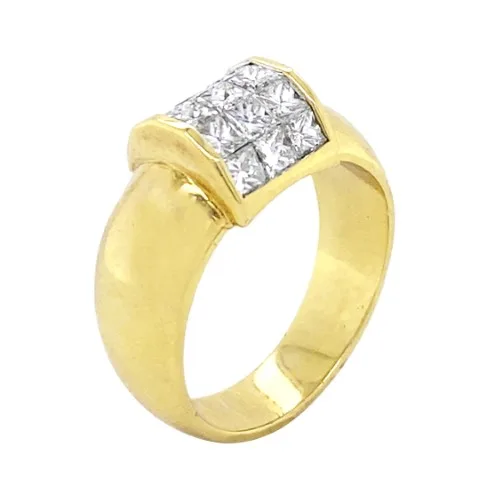 18K Yellow Gold Diamond Band