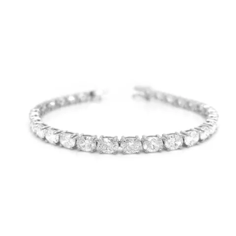 18K White Gold Tennis Bracelet