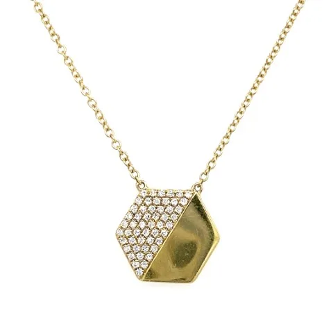 18K Yellow Gold Diamond Necklace