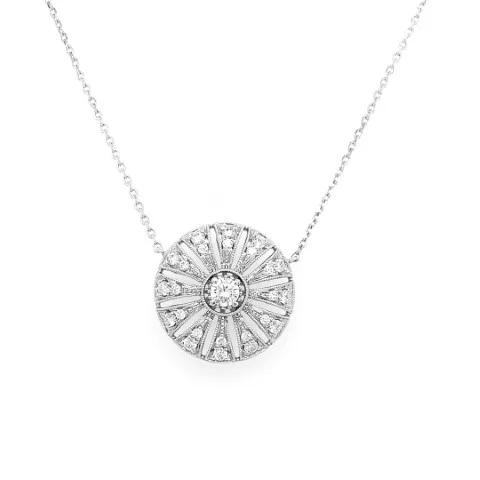 18K White Gold Diamond Necklace
