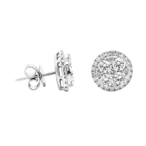 18K White Gold Diamond Earrings