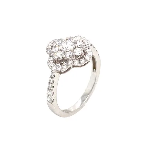 18K White Gold Diamond Ring