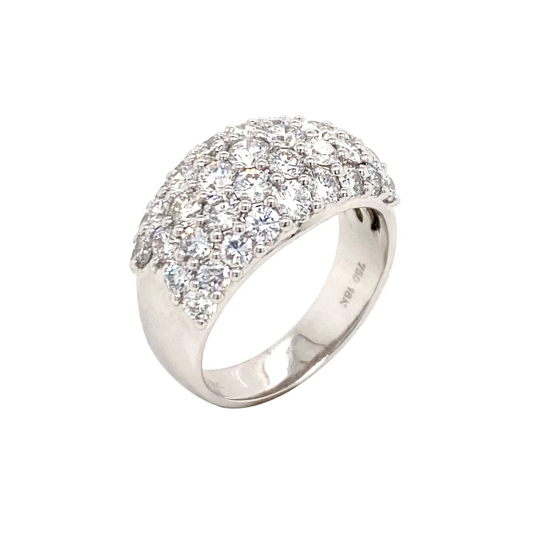 18K White Gold Diamond Band