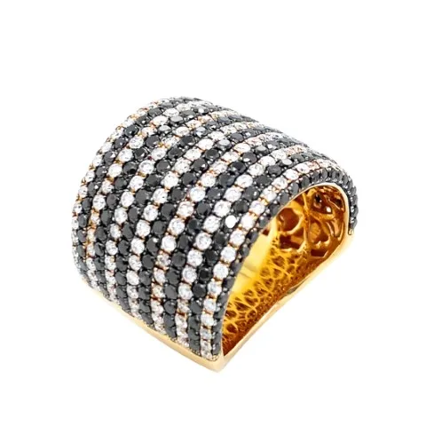 18K Rose Gold Black Diamond Band
