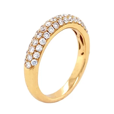18K Rose Gold Diamond Band