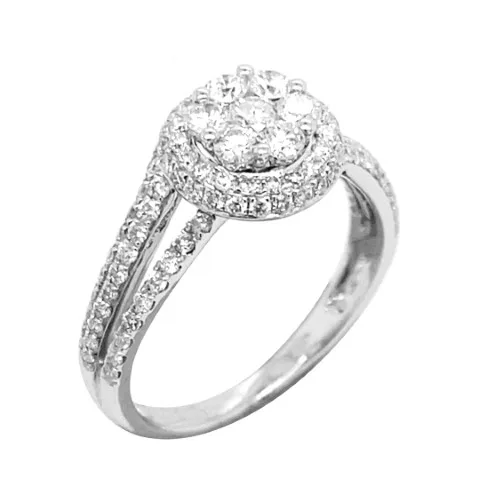 18K White Gold Diamond Ring
