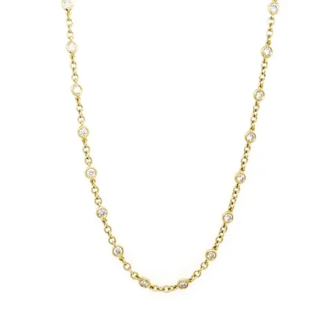 18K Yellow Gold Diamond Necklace