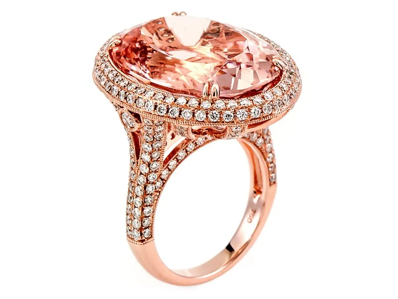 18K Rose Gold Morganite Ring