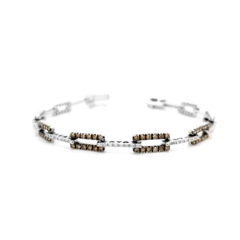 18K White Gold Brown Diamond Bracelet
