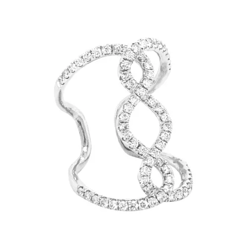 18K White Gold Diamond Band