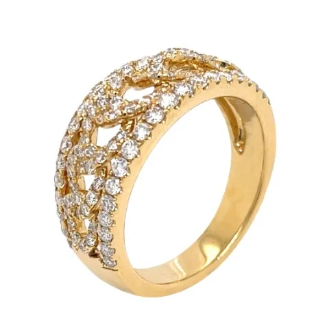 18K Yellow Gold Diamond Band