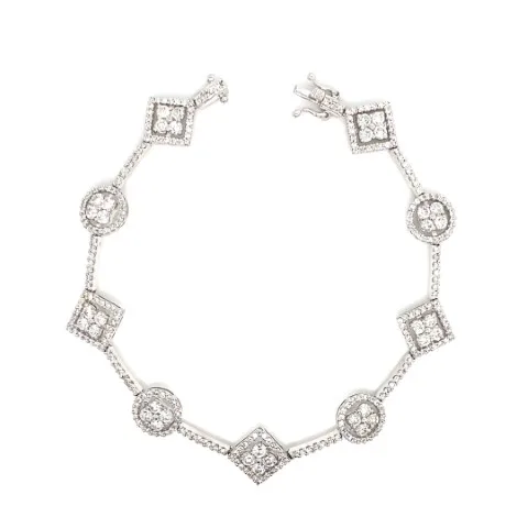 18K White Gold Diamond Bracelet