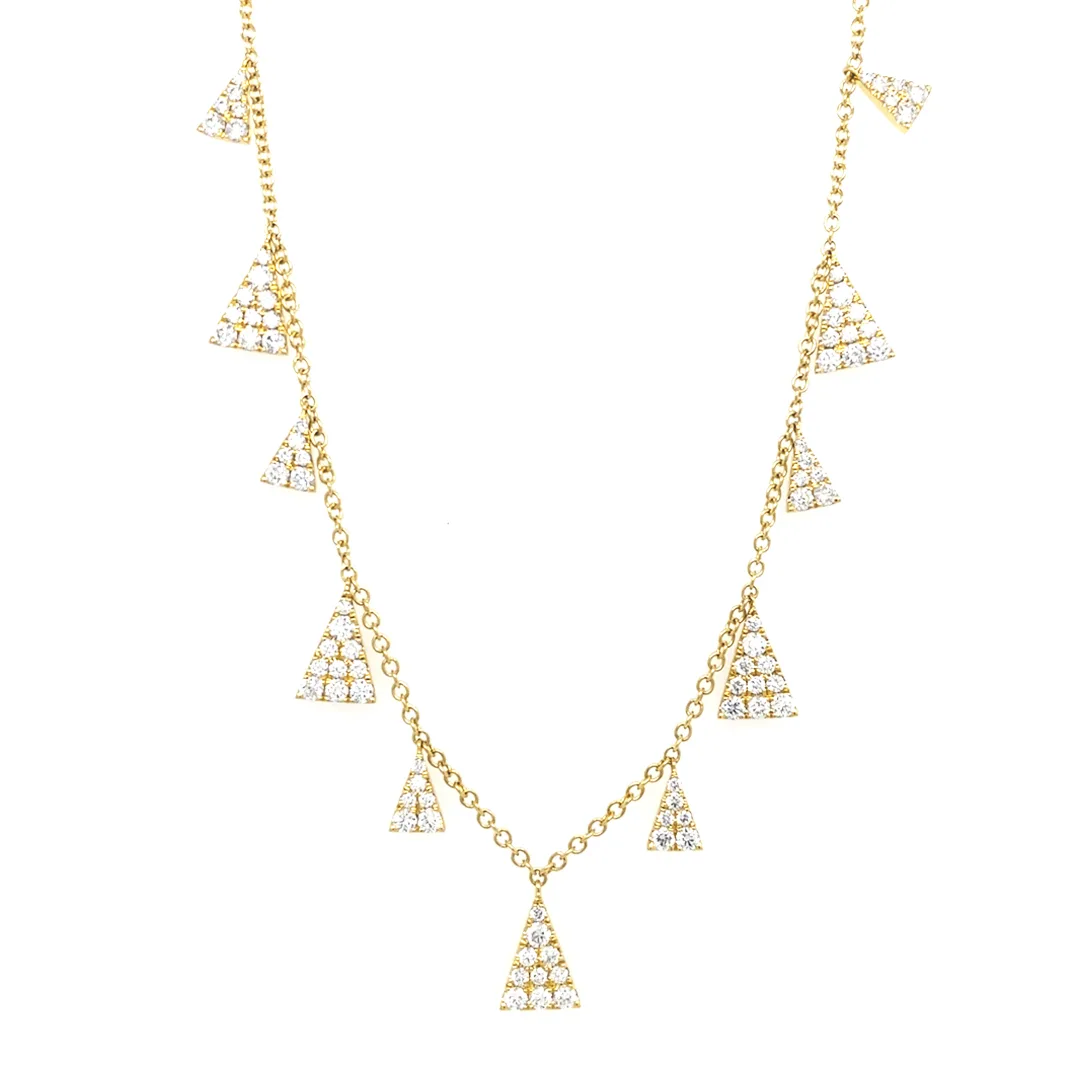18K Yellow Gold Diamond Necklace
